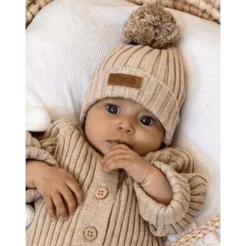 Little B's Ribbed Beanie - Oak