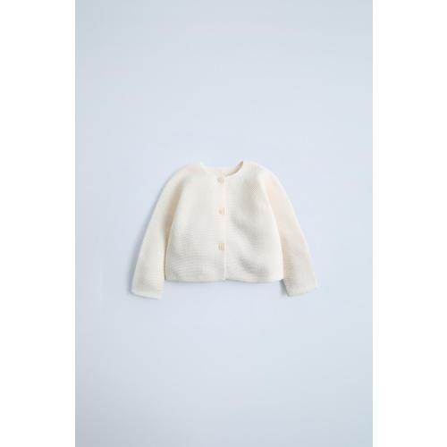 SEED STITCH KNIT JACKET - Ecru | ZARA United States
