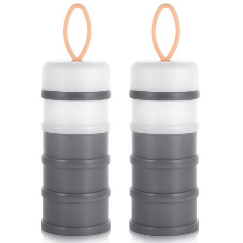 Accmor 2 Pack Baby Formula Dispenser On The Go, Stackable Formula Dispenser Formula Container to Go, Non-Spill Portable Milk Powder Kids Snack Storage Container, BPA Free