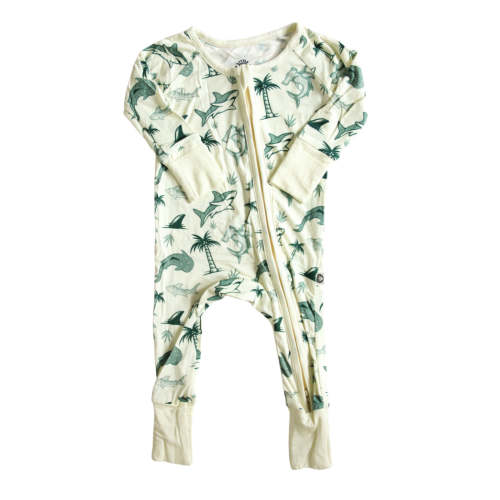 Shark Bamboo Zip Romper