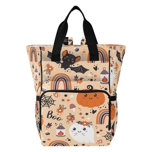 Diaper Bag Backpack - Cute Halloween Motif Large Capacity Baby Bag for Women, Multifunctional Diaper Bag for Travel