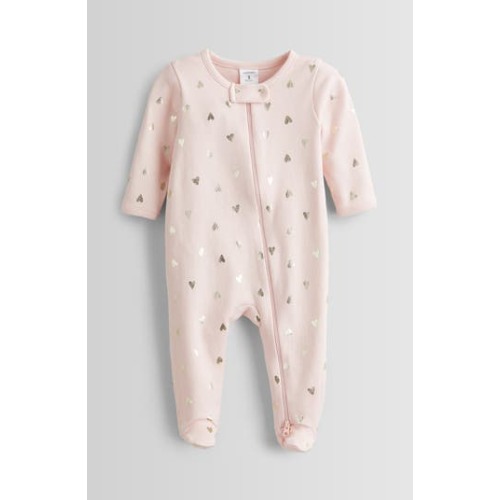 Print Cotton Footie, 6M