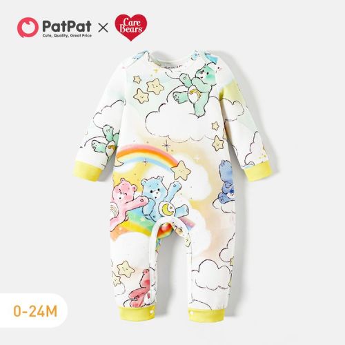 Care Bears Baby Boy/Girl Rainbow and Stars Long-sleeve Jumpsuits