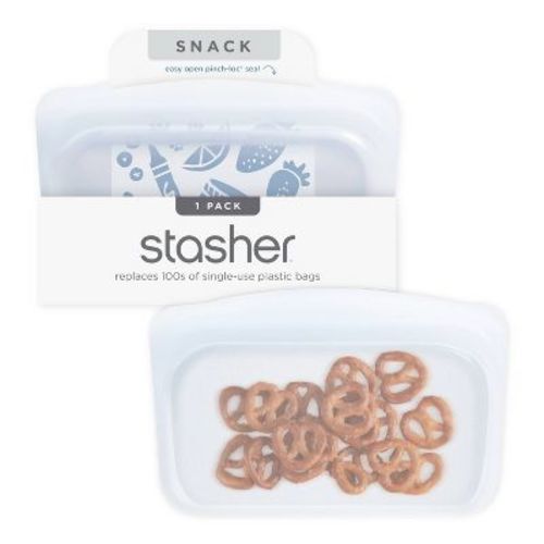stasher Premium Silicone Reusable Food Storage Snack Bag - Mystery Color: Microwave-Safe, Heat-Resistant, BPA-Free