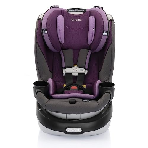 Evenflo Gold Revolve360 Slim 2-in-1 Rotational Car Seat with SensorSafe (Amethyst Purple)