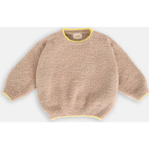 Boxy Piped Sweater, Pecan - 7AM Enfant | Maisonette