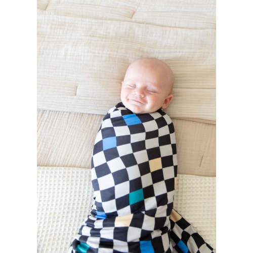FOREST WAVY CHECKER | SWADDLE