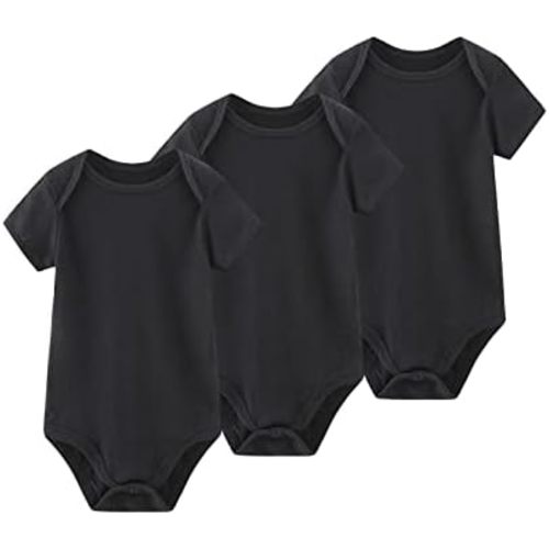 MAMIMAKA 3 Pack Baby Bodysuits Unisex-Infant Clothes Short Sleeve Bodysuits One-Pieces Cotton for Baby Boys and Girls