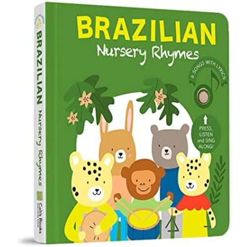 Cali's Books Brazilian Nursery Rhymes Book - Sound Books for Toddlers 1-3 Years Old - Interactive & Educational Music Toys for Bilingual Children with Lyrics & Translations - Musical Gifts for Kids