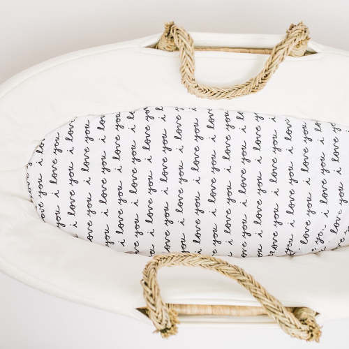 "I Love You" Bassinet Sheet