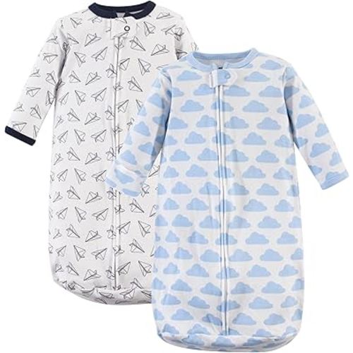 Hudson Baby BabyCotton Long-Sleeve Wearable Sleeping Bag, Sack, Blanket