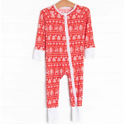 Fair Isle Favorites Bamboo Zippy Pajama, Red – Stitchy Fish