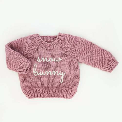 Snow Bunny Rosy Crew Neck Sweater for Baby & Toddler – Lele + Lane