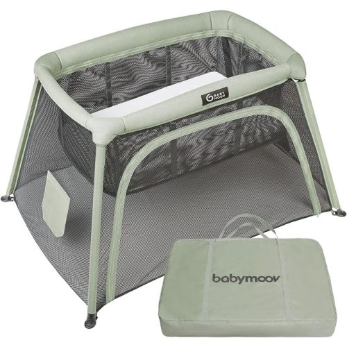 Babymoov Moov & Comfy 3-en-1 Lit de voyage léger, parc de jeu pour bébé et berceau pour nourrisson