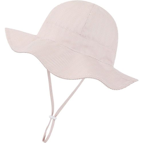 Baby Girl Sun Hat Toddler Beach Hats with UPF 50+ Protective Infant Summer Hat with Wide Brim Baby Girls Bucket Hat Swim Hat