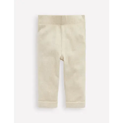 Ribbed Marl Leggings-Oatmeal Marl | 6-12 Mo | Boden USA