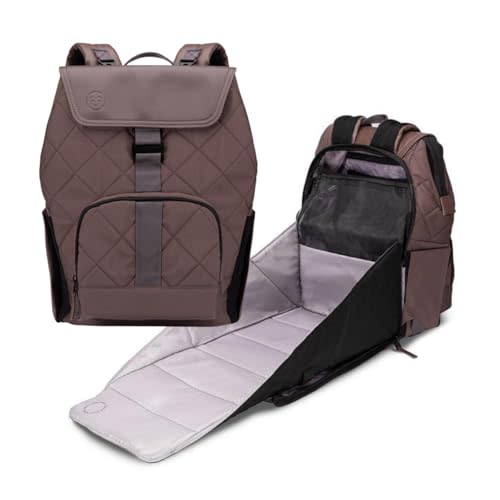 PAPERCLIP Jojo Diaper Bag Backpack with Fold Out Changing Station, Eco-Friendly (Baked Oak)