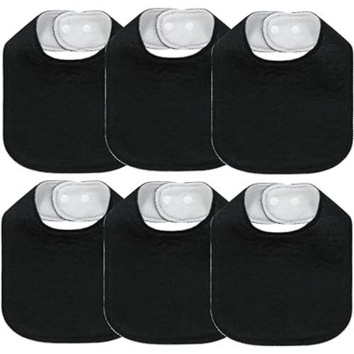 8 Pack Baby Bibs Unisex Adjustable Drooling Bibs with Snaps Ultra Soft Absorbent Teething Bibs for Boys and Girls