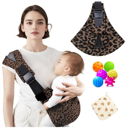 Adjustable Baby Sling - Travel Friendly Carrying Leopard