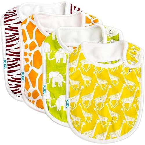 Baby Bib Large Toddler Burpy Absorbent Feeding Reflux Drool Teething Snap Button