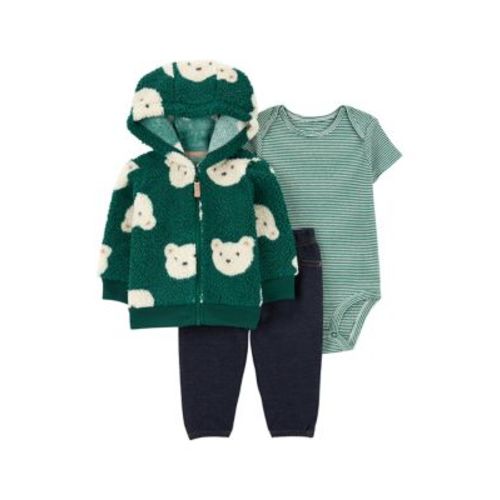 Baby Boys 3 Piece Sherpa Jacket Set