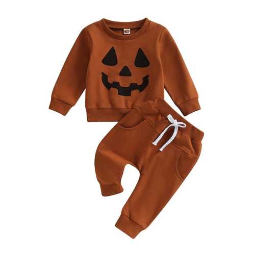 Unisex Halloween Face Brown 2-Piece Outfit Set
– The Trendy Toddlers