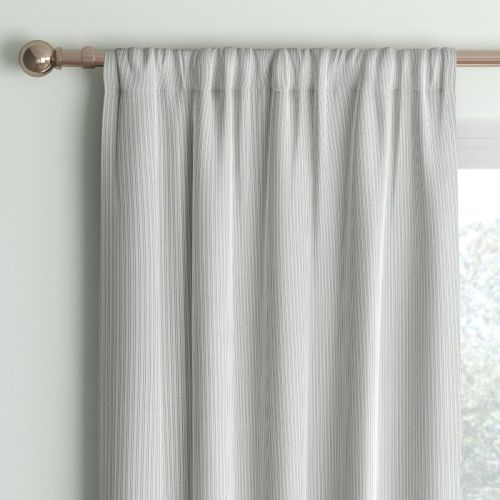 Blackout Baby Striped Window Curtain Panel Gray/Ivory - Room Essentials™