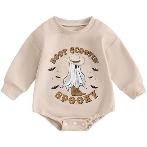 Halloween Newborn Baby Girl Boy Clothes Pumpkin Print Sweatshirt Romper Infant Long Sleeve Fall Winter Outfit