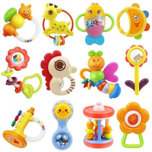 MOONTOY Baby Rattle Toys 3 6 Months, Sensory Toys for Babies, Teething Toys for Infants 0 12 Months, Newborn Toys Baby Girl Toys Infant Boy Toys 6 12 Months Baby Boy Girl Gifts Set