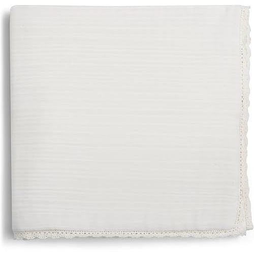 MakeMake Organics GOTS Certified Organic Cotton Muslin Soft Breathable Lightweight Swaddle and Comfort Organic Twin Blanket for Toddler Baby Boys and Girls - Ivory, 62" x 88"