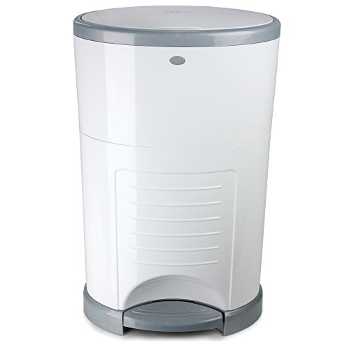 Diaper Dekor Classic Hands-Free Diaper Pail | White | Easiest to Use | Just Step – Drop – Done | Doesn’t Absorb Odors | 20 Second Bag Change | Most Economical Refill System - white