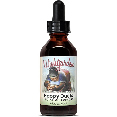 WishGarden Herbs Happy Ducts Lactation Support - Clogged Milk Duct Relief Supplement, Herbal Breastfeeding Support Supplement Tincture for Breast Engorgement Relief and Clogged Milk Ducts, 2oz