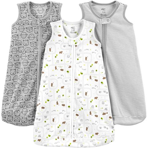 Simple Joys by Carter's Baby 3-Pack Poly Sleeveless Sleepbag - Stripes/Animals