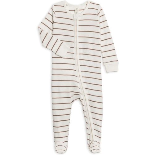Colored Organics Baby Zip-Up Footed Sleeper with 2-Way Zipper - Newborn Organic Cotton Pajamas