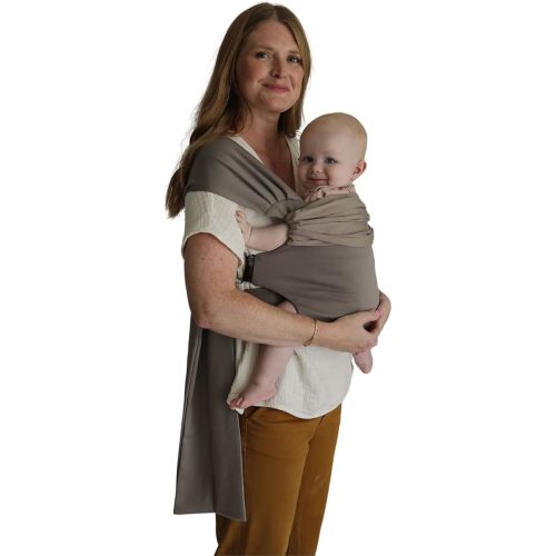 Lalabu Simple Baby Wrap | Forget The Complex Baby Sling Wrap, Grab a Simple No-Tie, Comfortable & Easy-to-Use Lalabu Baby Wearing Wrap | Infant Baby Carrier Wrap for 3 Months - 2 Years (Driftwood)