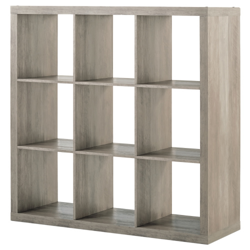 Better Homes & Gardens 9-Cube Storage Organizer, Rustic Gray