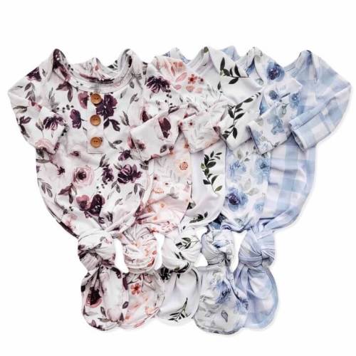 Best Selling Printed Knot Gowns for Girls*