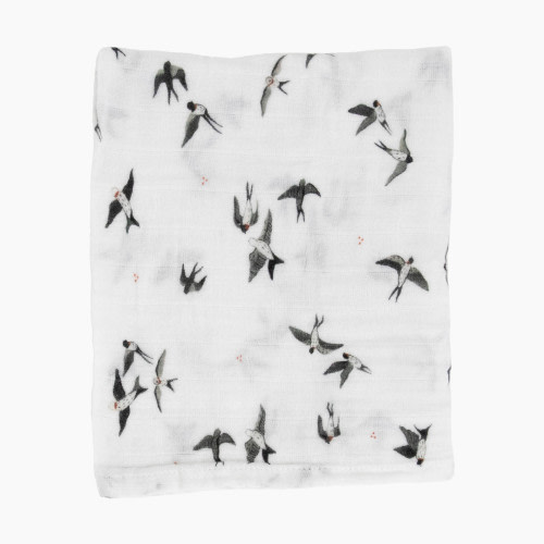 Little Unicorn Organic Cotton Muslin Swaddle Blanket - Swallows, Large
