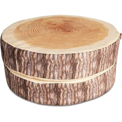 PATHFINDER PANDAS 2 PCS Wood Log Pillow - Realistic 3D Digital Print Tree Campfire Pillow - Cute & Comfy Tree Cushion, Camping Throw & Floor Cushions for Camping Theme Classroom