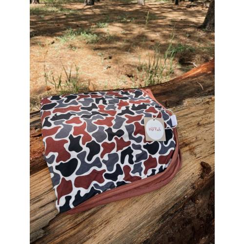 Old School Camo Double Sided Bamboo Blanket