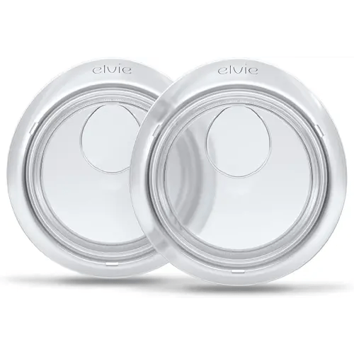 Elvie Catch Milk Collection Shells | Set of Two Discreet Leak-Protection Silicone Cups, Reuse Your Milk| Reusable Breast Shells Collect Up to 1oz | No More Wasted Milk or wasteful Breast Pads