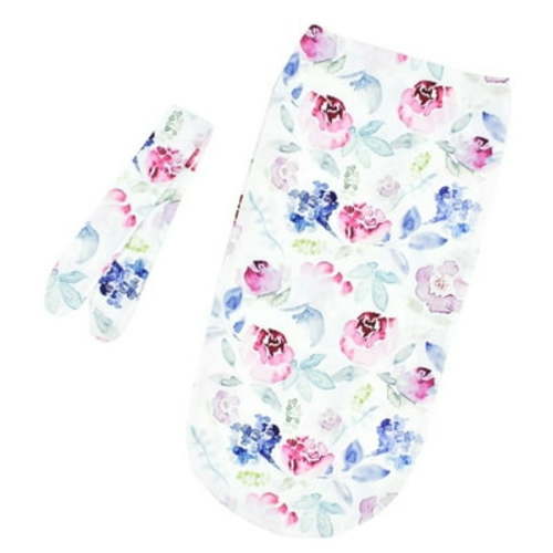 ATOGUTA Baby Girl Swaddle Wrap Cocoons Sleeping Bag with Matching Knotted Bow Headband Swaddle 0-3 Months