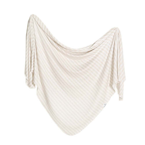 Copper Pearl Knit Swaddle Blanket / Coastal