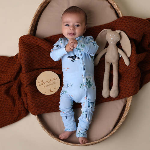Blue Ocean Organic Snugglesuit Convertible Romper