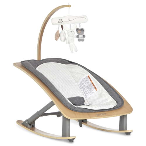 Evolur Tory 2-in-1 Rocker & Chair, Gray