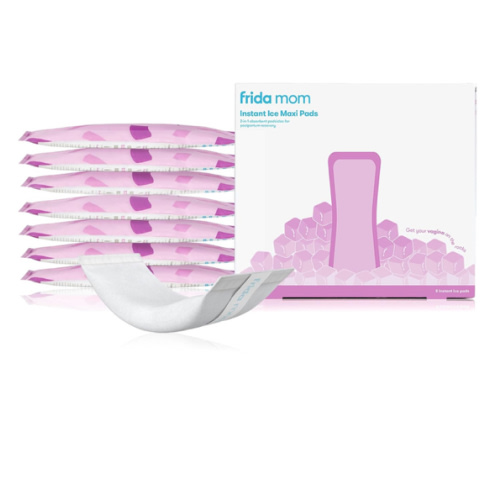 Frida Mom 2-in-1 Postpartum Pads, Absorbent Perineal Ice Maxi Pads, Instant Cold Therapy Packs and Maternity Pad in One
