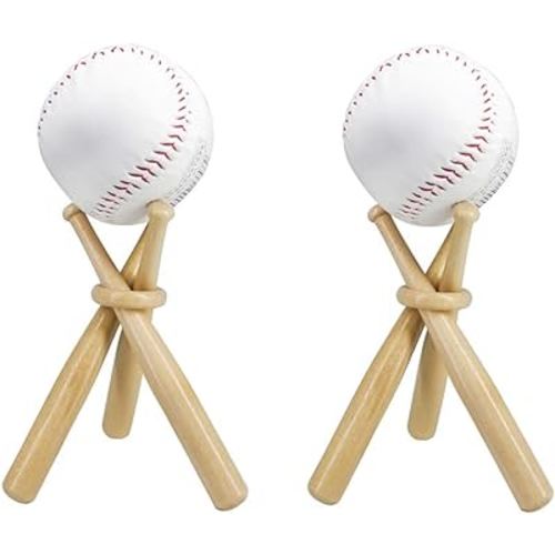 Wooden Baseball Display Stand Holder