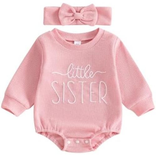 Newborn Baby Girl Fall Outfit Romper Jumpsuit Infant Waffle Clothes