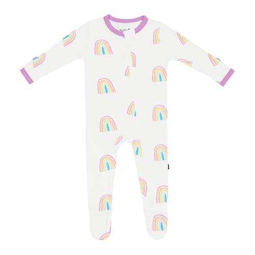 Zippered Footie in Poi Rainbow