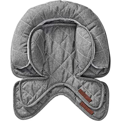 JJ Cole - Head Support, Newborn Head and Neck Support for Car Seat and Stroller, Designed to Adjust with Age, Grey Herringbone, Birth and Up, Heather Grey
